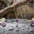 Violetta Amethyst Baguette Necklace