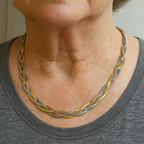 Elegant Gold And Silver Necklace