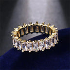 Luxury Zirconia Ring In Gold And Silver