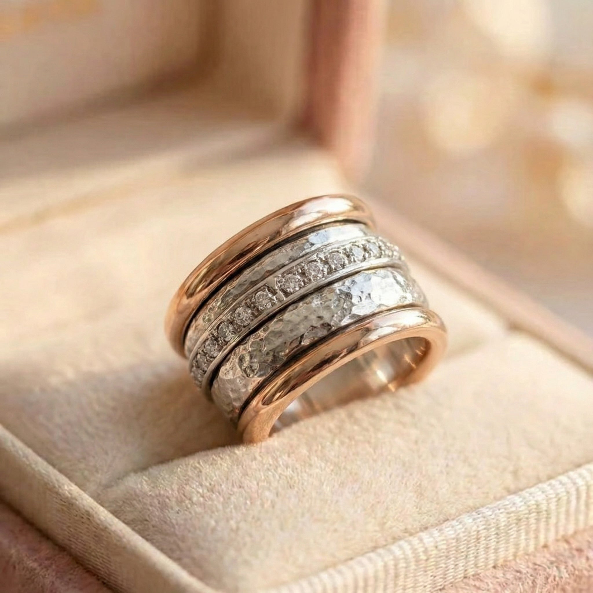 Vintage Layered Thick Gold Ring