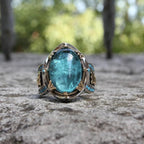 Luxury Sapphire Carving Ring