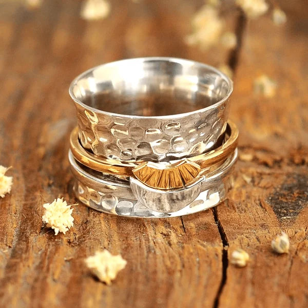 Sun And Moon Spinner Ring