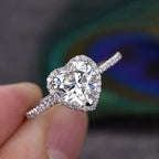 Crystal Heart Ring With Zirconias