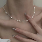 Elegant Necklace Of Shiny Pearls