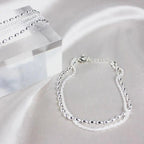 Silver Bracelet With Zirconia