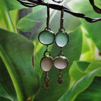 Silver Boho Bicolour Crystal Earrings