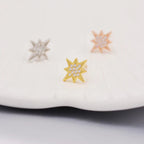 Starburst Stud Earrings In Sterling Silver