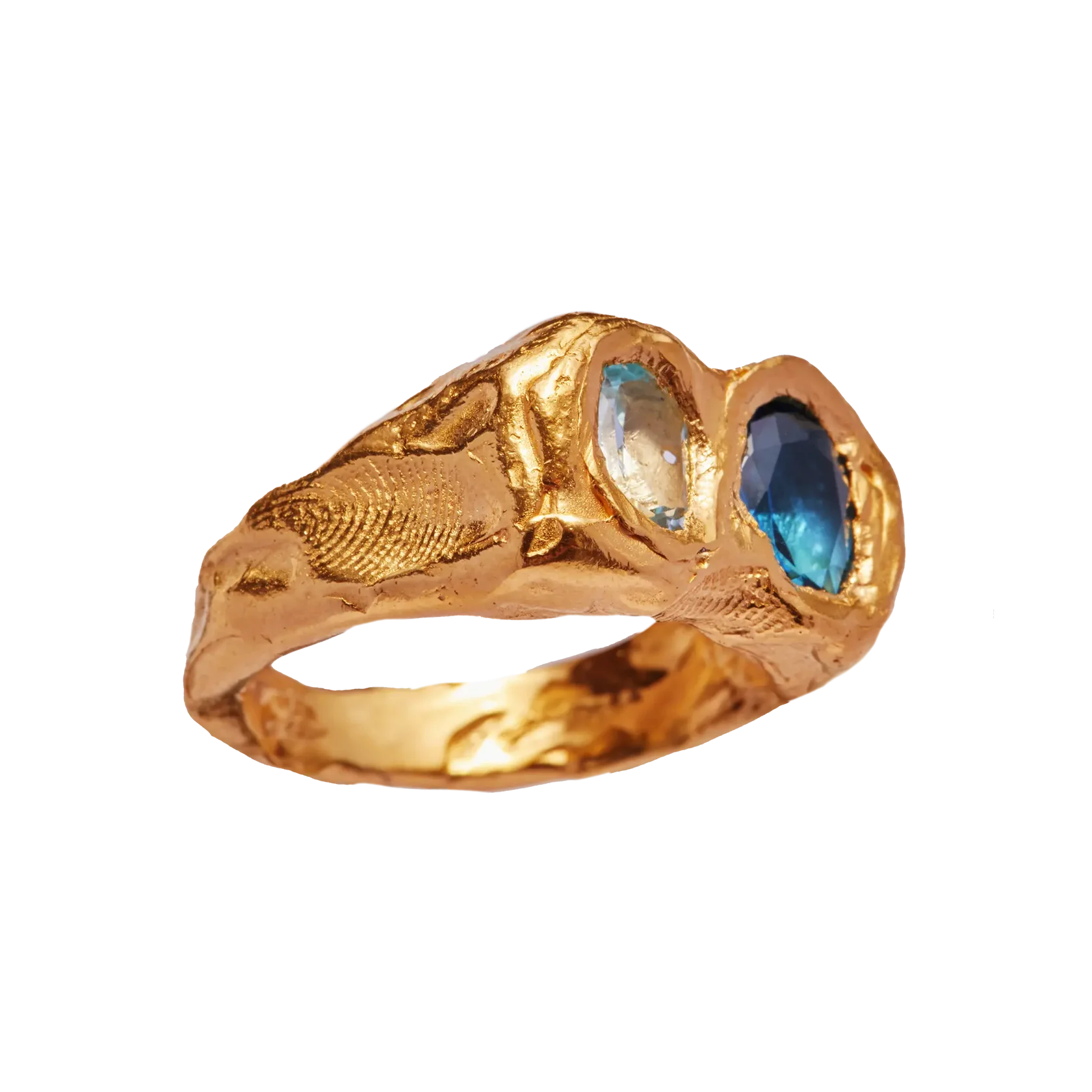 Vintage Forged Golden Ring