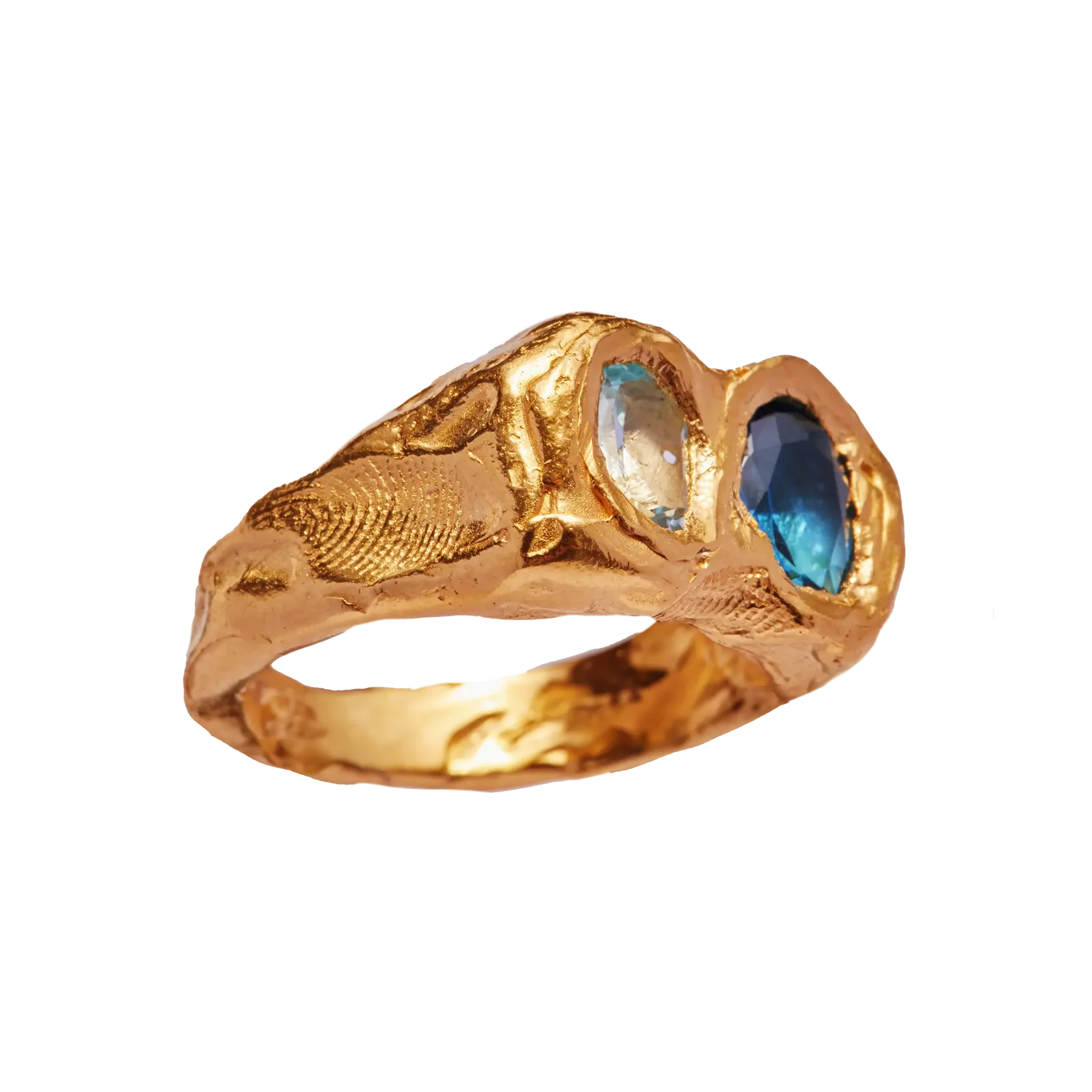 Vintage Forged Golden Ring