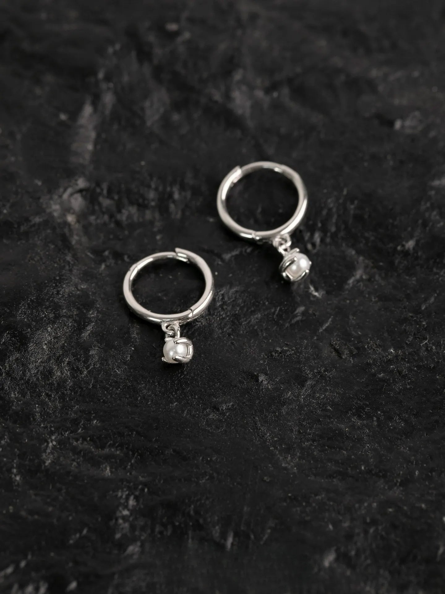 Pearl Hoop Earrings