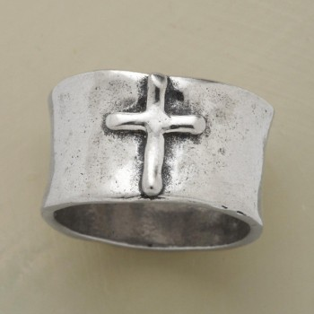 Elegant Cross Ruby Ring